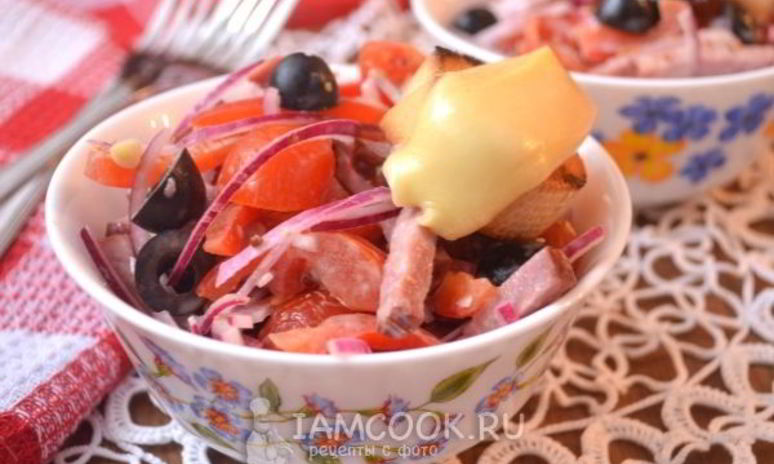 Рецепт салата с копченой говядиной