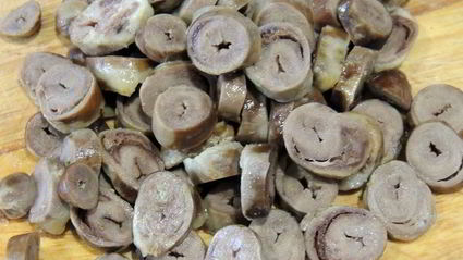 салат с куриными сердечками