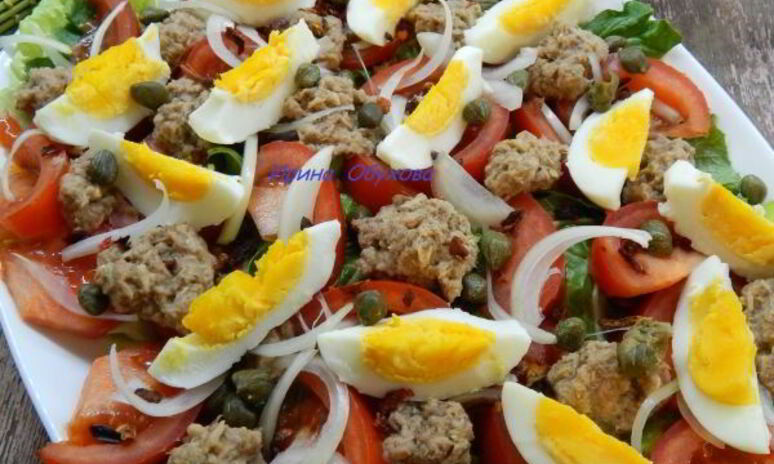 Рецепт салата с тунцом