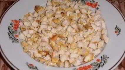 салат тиффани с курицей и виноградом