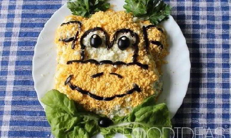 Рецепт салата в виде обезьяны символ нового года