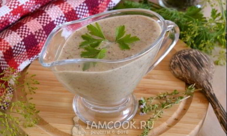 Рецепт грибного соуса из сушеных грибов