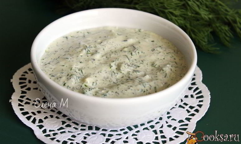 Рецепт йогуртового соуса с фетой и маслинами