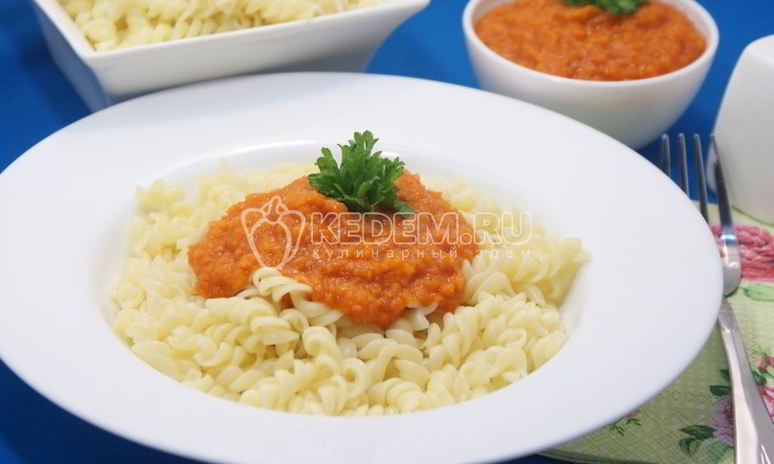 Рецепт овощного соуса с томатами к пасте