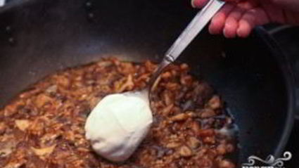 сливочно-грибной соус для мяса