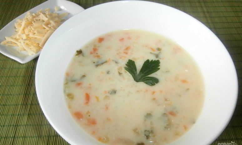 Рецепт американского сливочного супа с бурым рисом