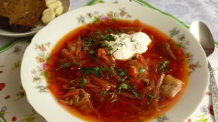 Борщ из конины