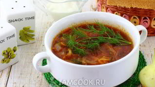 Борщ из свежей капусты