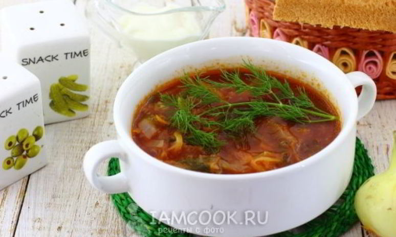 Рецепт борща из свежей капусты