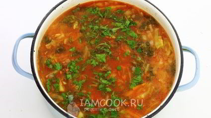 борщ из свежей капусты