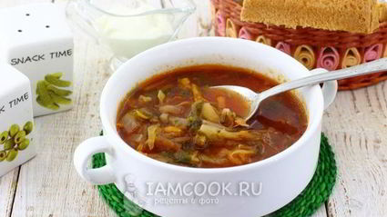 борщ из свежей капусты