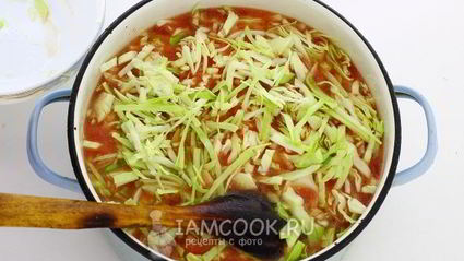 борщ из свежей капусты