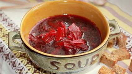 борщ из запеченной свеклы