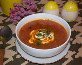 Борщ на говяжьем бульоне