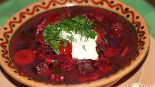 Борщ с баклажанами