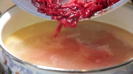 борщ с фасолью и курицей