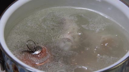 борщ с фасолью и курицей