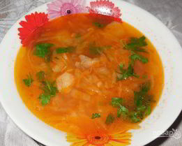 Борщ с фасолью и мясом