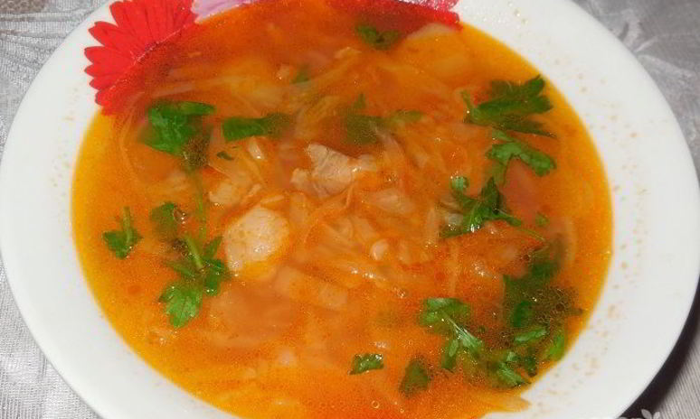 Рецепт борща с фасолью и мясом