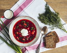 Борщ с фасолью