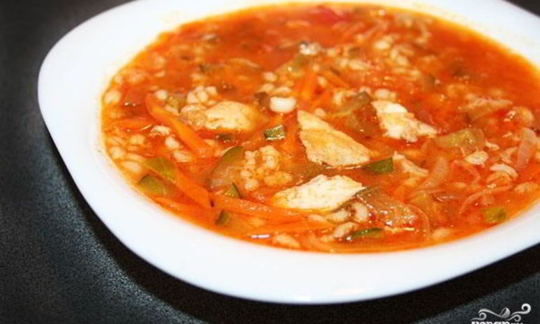 Рецепт борща с фрикадельками из морского гребешка