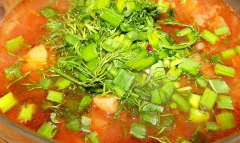 Рецепт борща с грибами