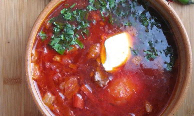 Рецепт борща с капустой