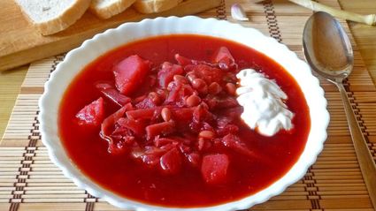 борщ с консервированной фасолью