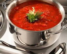 Борщ с квашеной капустой и фасолью