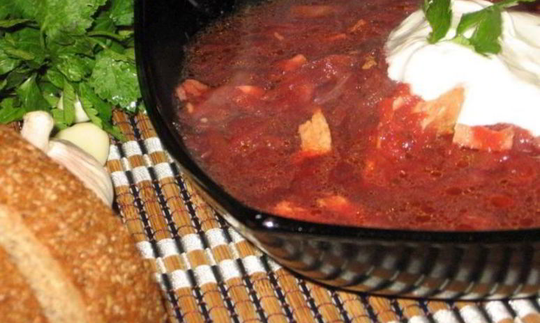 Рецепт борща с томатной пастой