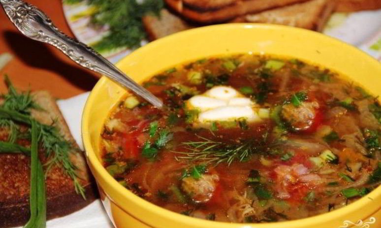 Рецепт борща с тушенкой в мультиварке