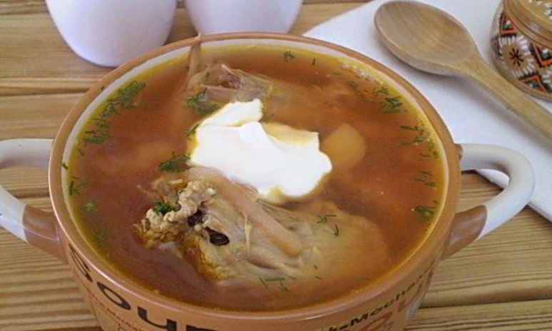 Рецепт борща с уткой