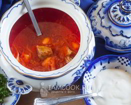 Борщ со свининой