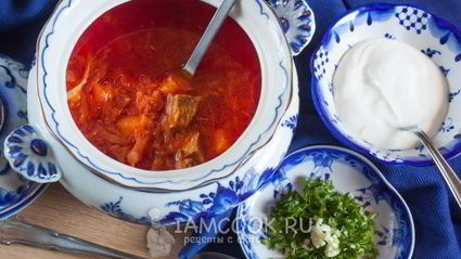 борщ со свининой