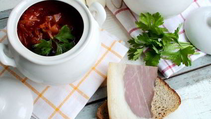 борщ, томленный в духовке