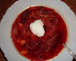 Любимый борщ с баклажанами