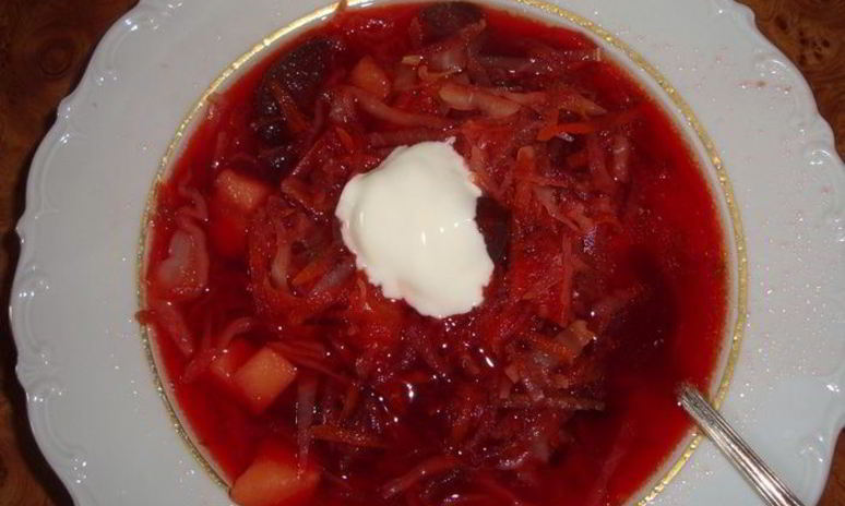 Рецепт любимого борща с баклажанами