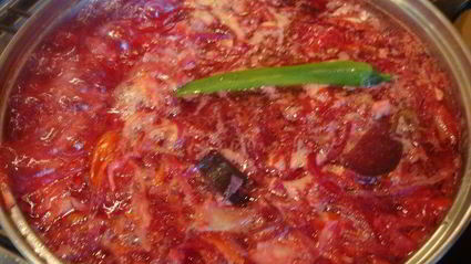 любимый борщ с баклажанами