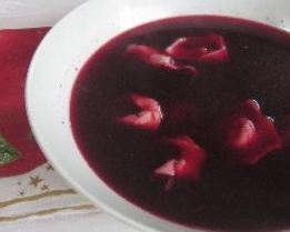 Польский борщ на свекольной закваске с сухими грибами