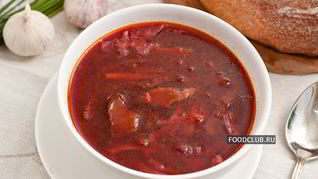 Постный борщ с грибами