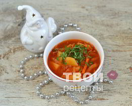 Постный борщ