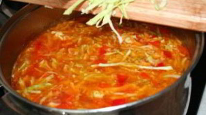 украинский борщ с салом и чесноком