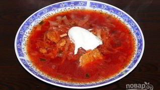 Вкусный борщ с тушенкой