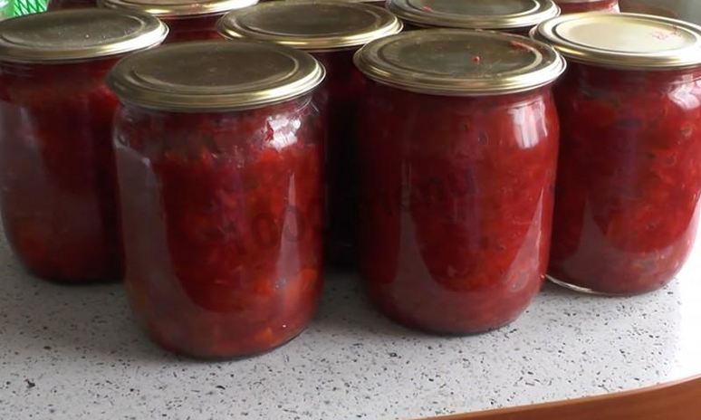 Рецепт заправки для борща на зиму с капустой