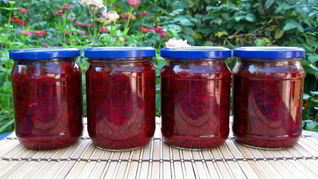 Заправка для борща на зиму с яблоками и болгарским перцем