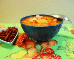 Гороховый суп с копченой курицей