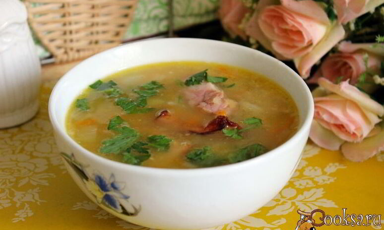 Рецепт горохового супа с копченостями