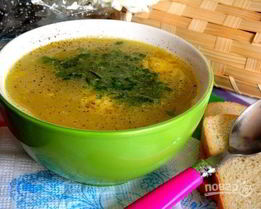 Гороховый суп с копчеными ребрышками