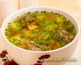 Картофельный суп с фрикадельками