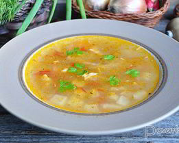 Картофельный суп с кабачками